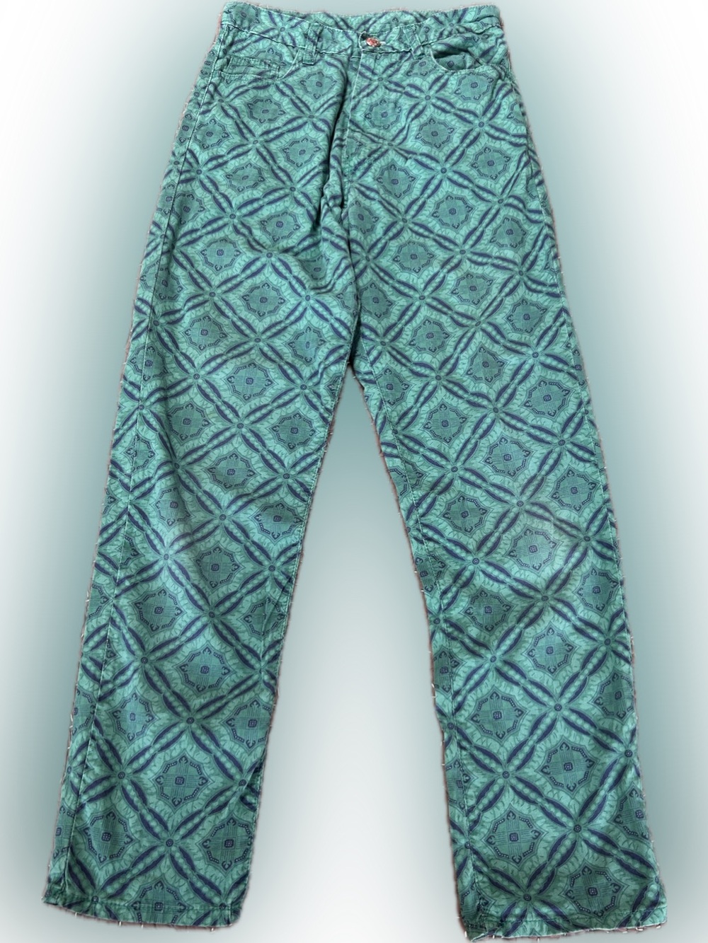 United Colors Of Benetton Teal Patterned Kids Pants